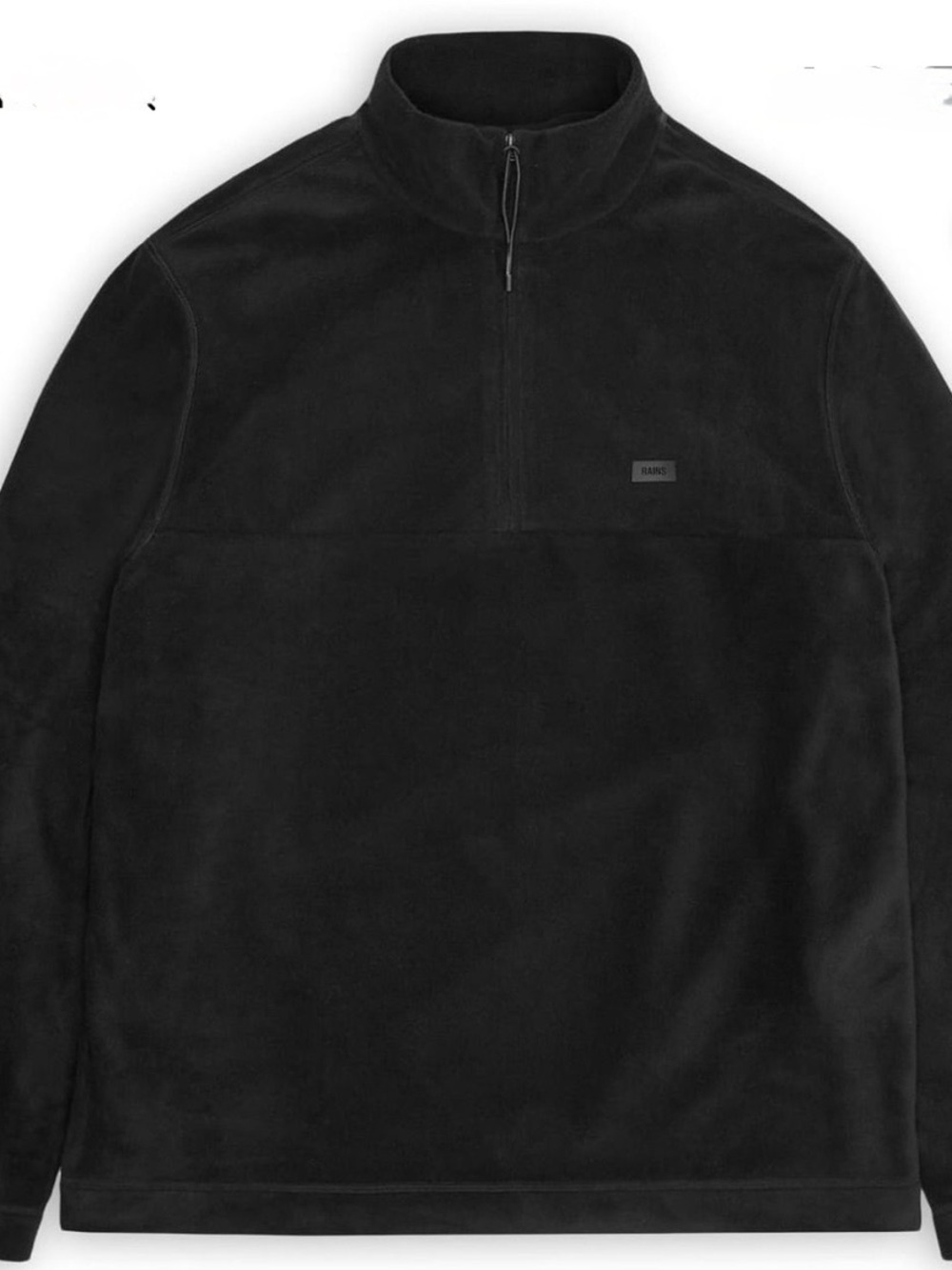 Rains Black Half-Zip Fleece Pullover